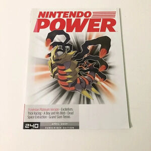 Nintendo Power Video Game Magazine Issue 240 April 2009 Pokemon Platinum Version